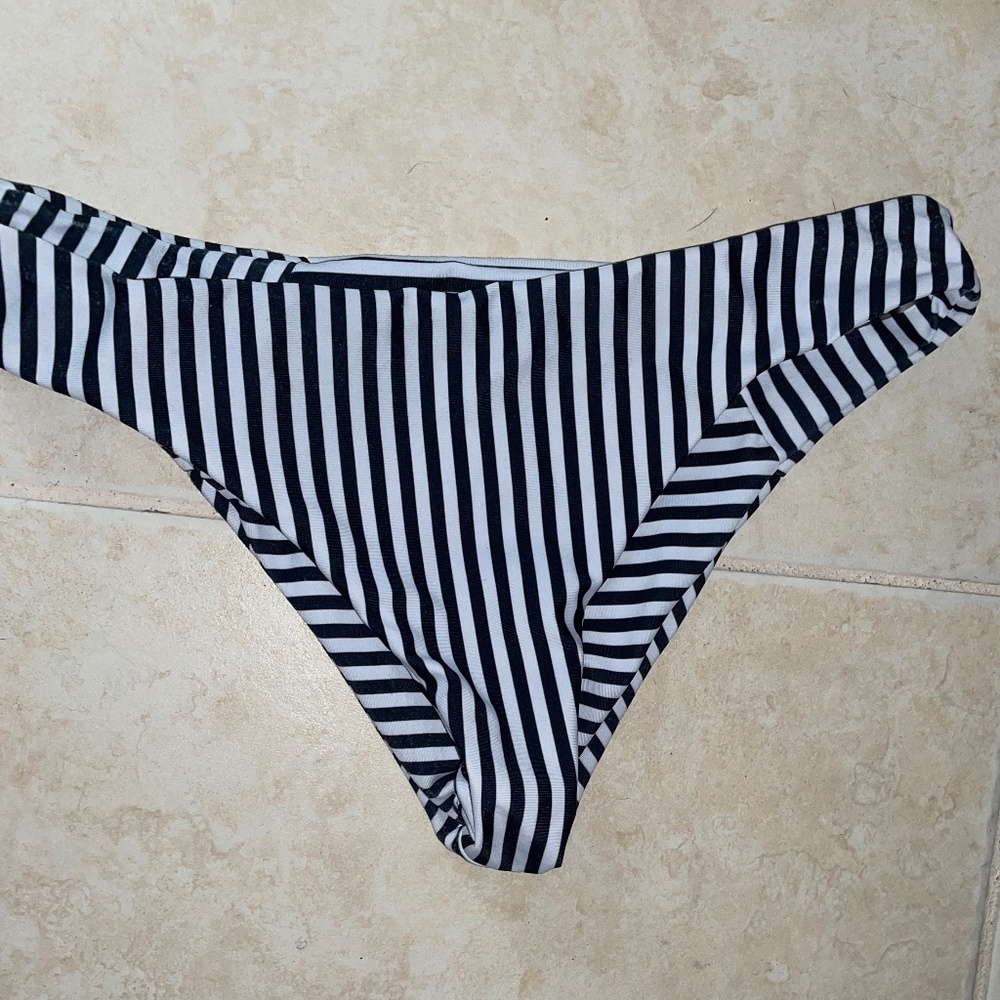 SHEIN striped bikini bottoms